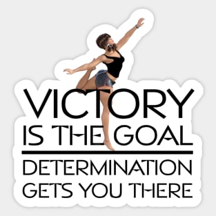 Gymnastics Victory Slogan Sticker